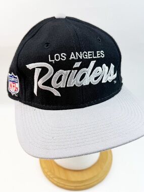 Vintage 90s Los Angeles Raiders Wool Fitted Hat Sports Specialties New *Read